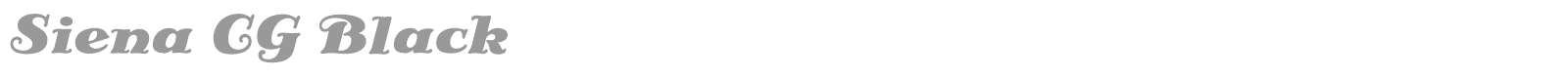 Siena CG Black font preview